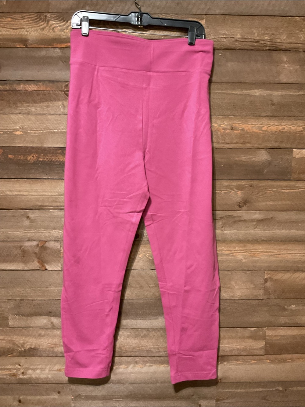 TERRA & SKY Women’s Plus Size 4X Capri Leggings High-Rise 22” Inseam  Pink Mauve